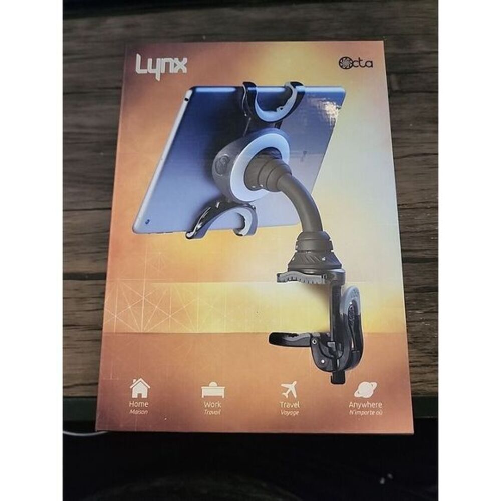 OCTA Lynx Ultimate 360° iPad Holder & Companion‎ for Home,  Black and Silver